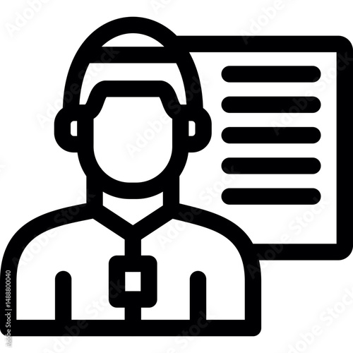 Resume Man Icon