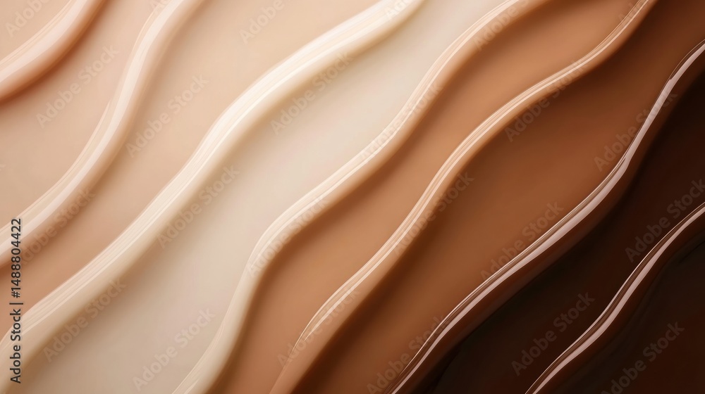 Fototapeta premium Explore smooth gradient of soft skin tones showcasing silky transitions from porcelain to deep chocolate with minimalist abstract background