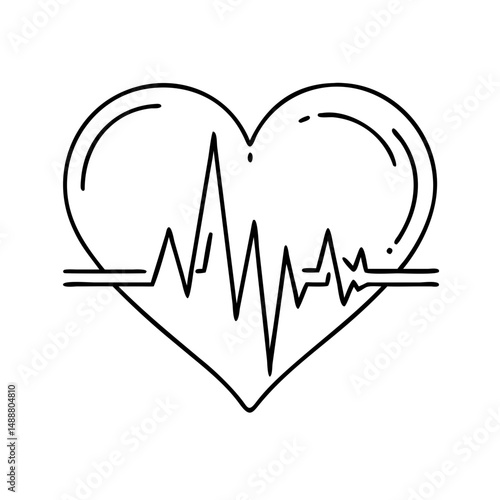 heartbeat icon, heartbeat vector illustration-simple illustration of heartbeat , perfect for heartbeat logos and icons