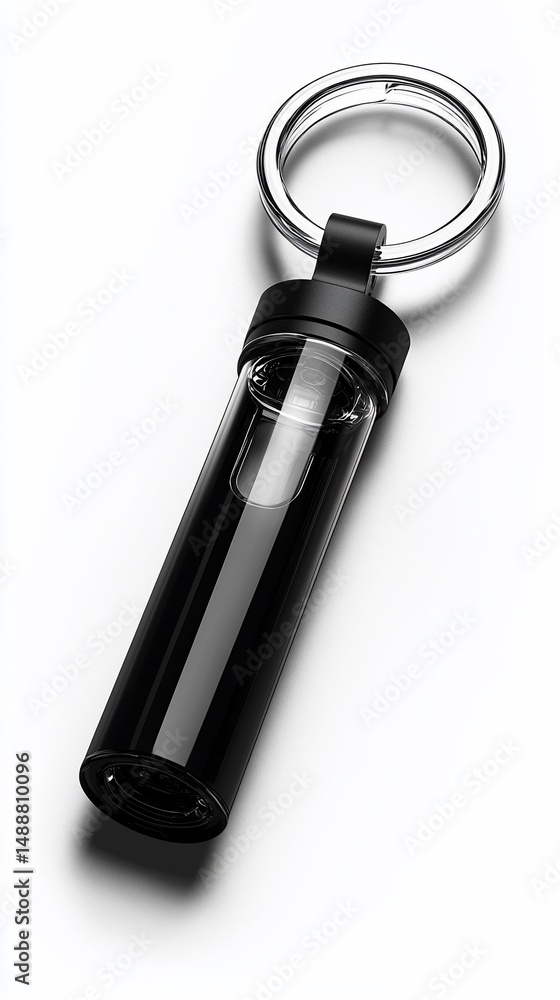 Fototapeta premium Sleek black key ring container