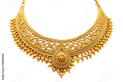 Exquisite gold necklace intricate design bridal jewelry
