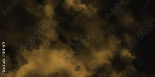 Natural dark yellow  watercolor background texture for cover design. The summer is colorful clearing day Good weather with natural clouds. black Watercolor Painting Background.