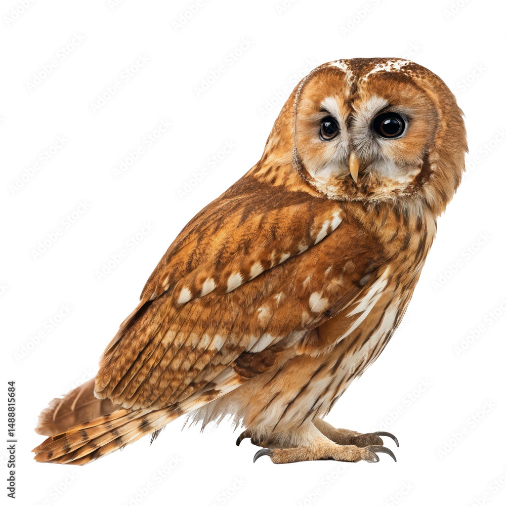 Fototapeta premium tawny owl png, transparent background