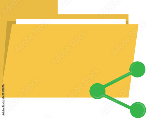 vector illustration icon share computer folder file concept