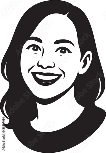 smiling face of a woman