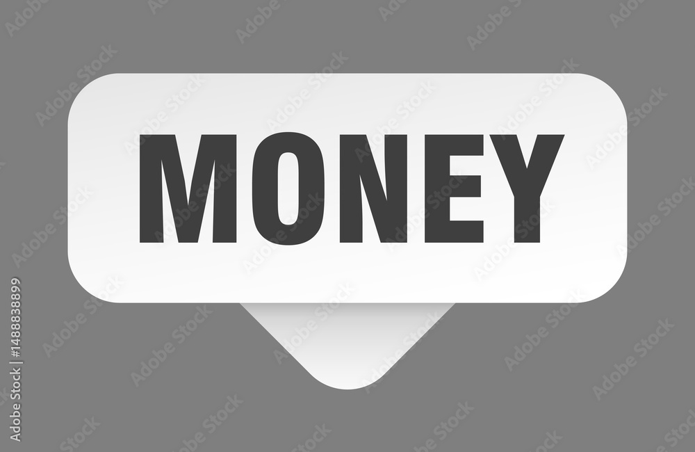 money sticker. money sign isolated on gray background money sticker. money sign isolated on gray background