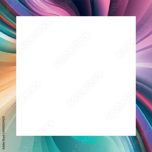 Abstrack Twibbon Frame Border Colorfull
