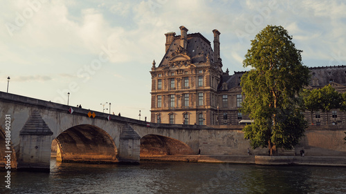 Photography sunset on The Seine River, Paris, France