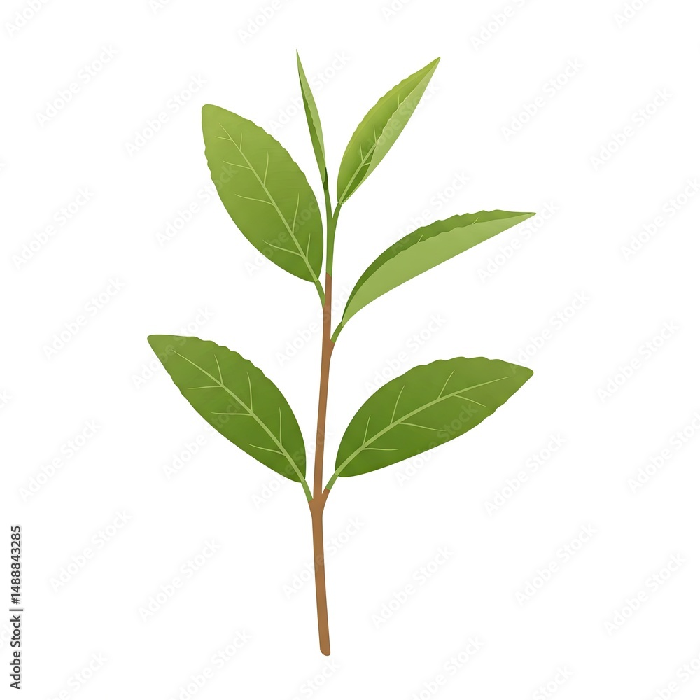 Obraz premium green leaf isolated on white background