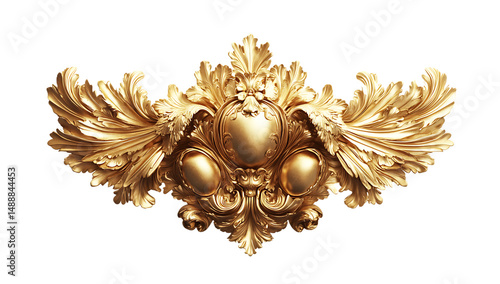 Ornate gold baroque style decorative element
