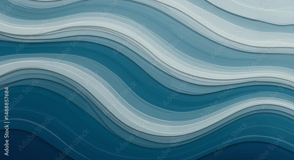 Abstract ocean waves in varying shades of blue, ideal for nature-inspired designs, interior decor, or coastal themes Abstract ocean waves in varying shades of blue, ideal for nature-inspired designs, interior decor, or coastal themes