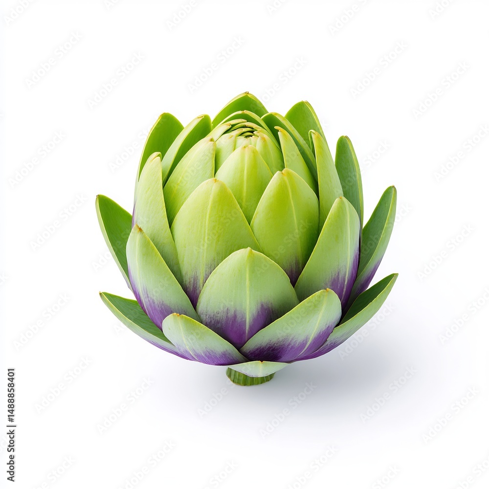 Obraz premium Fresh Artichoke with Green Leaves