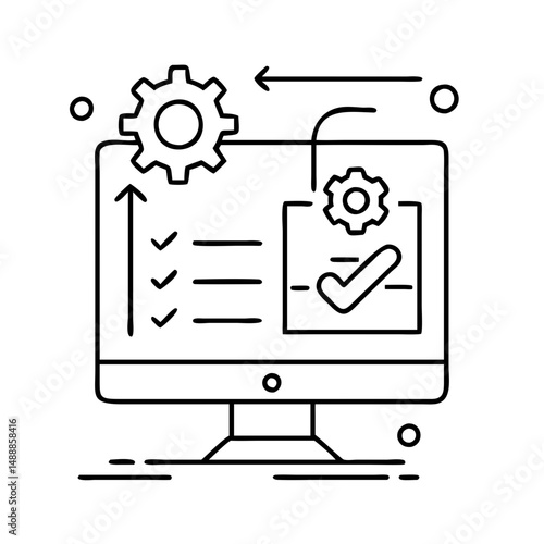 system testing icon, system testing vector illustration-simple illustration of system testing , perfect for system testing logos and icons