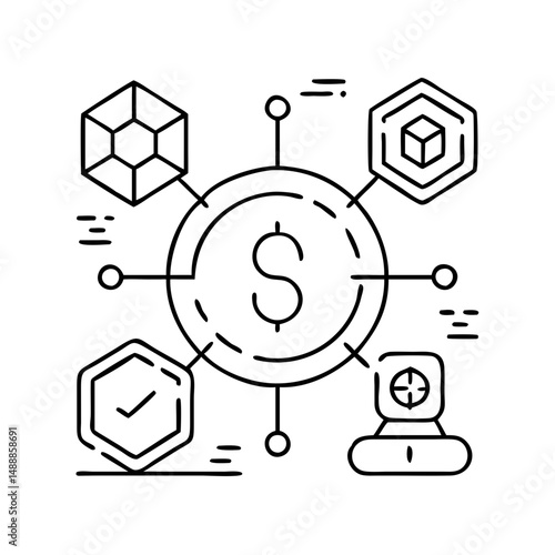 tokenized asset icon, tokenized asset vector illustration-simple illustration of tokenized asset , perfect for tokenized asset logos and icons
