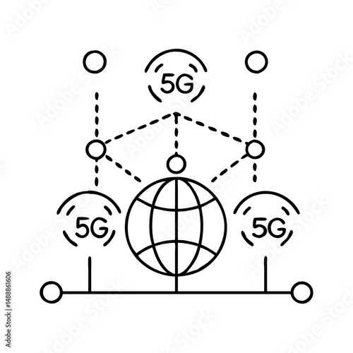 5g network icon, 5g network vector illustration-simple illustration of 5g network , perfect for 5g network logos and icons
