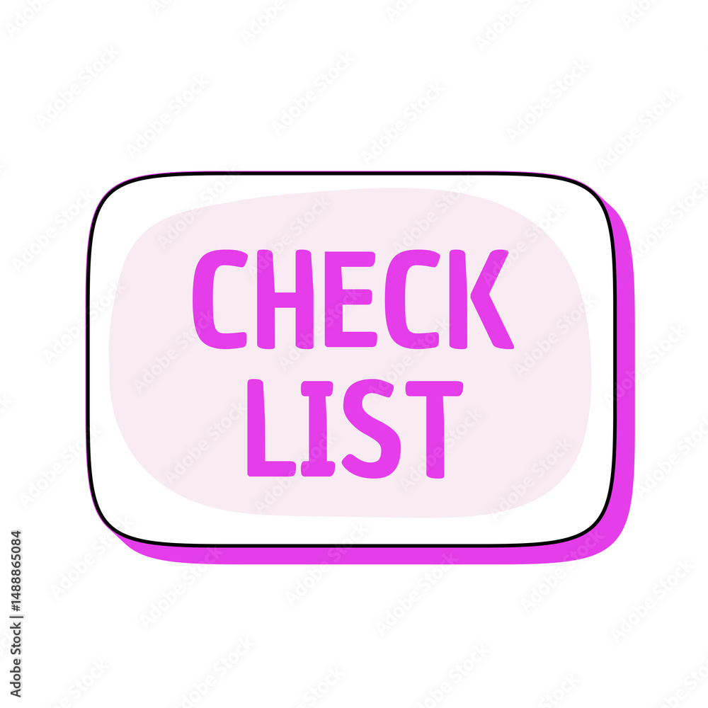 Check List BANNER sticker design Check List BANNER sticker design