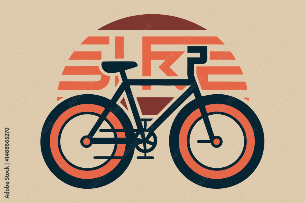 Fototapeta premium Bycycle rider concept t shirt design vector