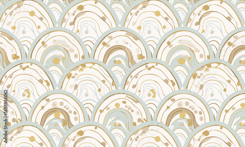 Shimmering Gold Highlights on Sophisticated Repeat Patterns