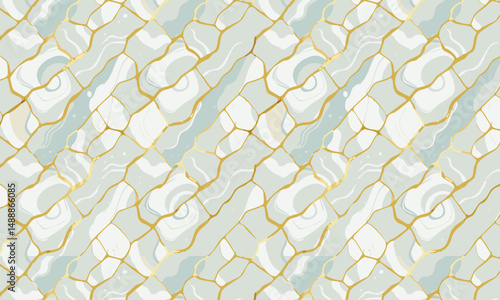 Luxe Gold & Marble Effect Pattern Series - Seamless