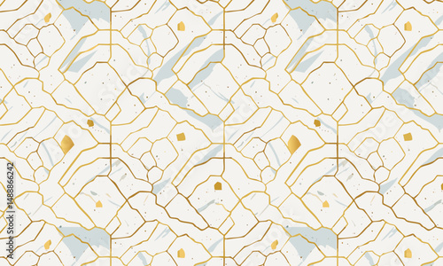Elegant Golden Accents on Abstract & Geometric Patterns