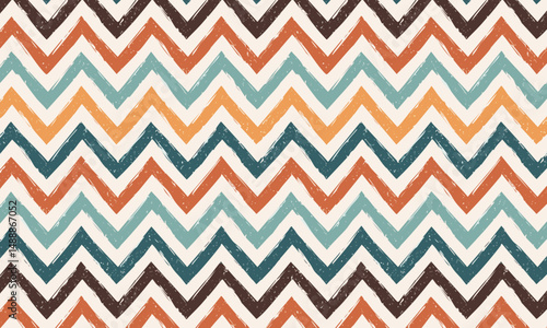Playful Tribal Chevron Stripes - Colorful Seamless Design Set
