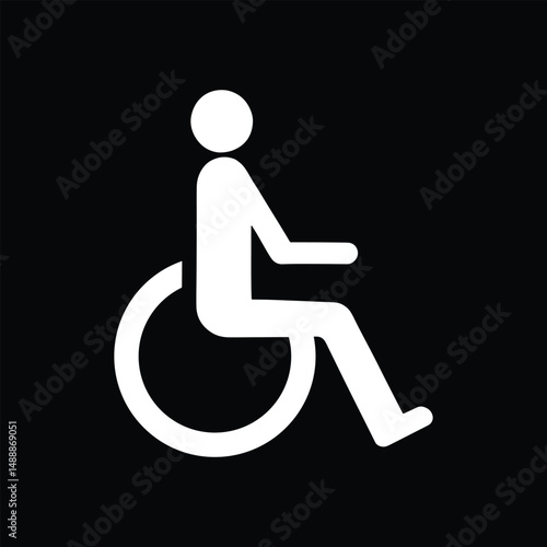 Accessibility symbol for the disabled against icon vector