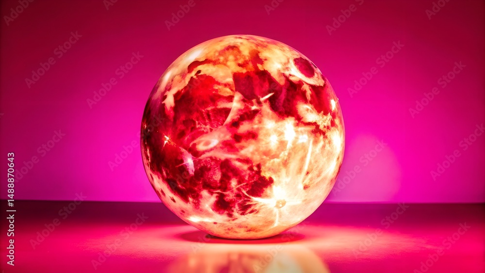 A glowing spherical celestial body with a gradient A glowing spherical celestial body with a gradient