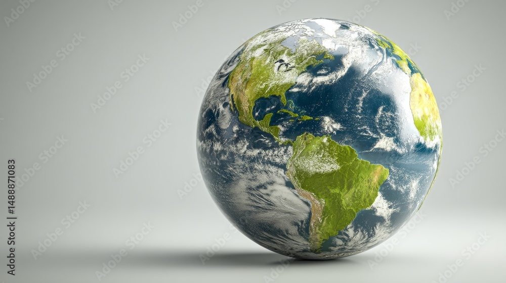 A detailed view of Earth showcasing continents and oceans in vibrant colors. A detailed view of Earth showcasing continents and oceans in vibrant colors.