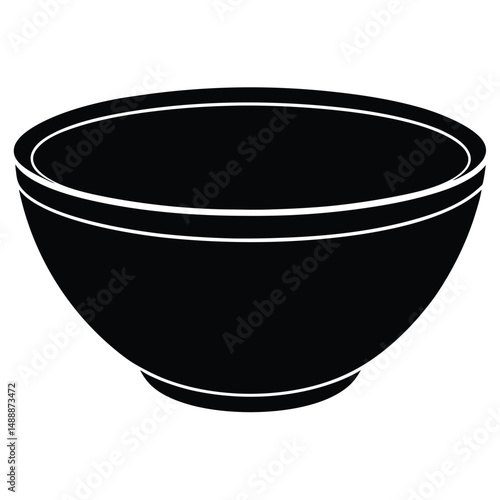 empty bowl isolated on black