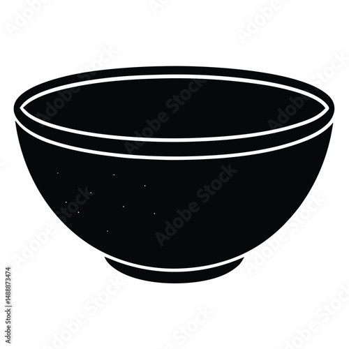 bowl on black background