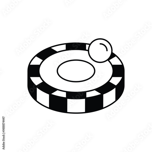 Roulette Ball Vector icon