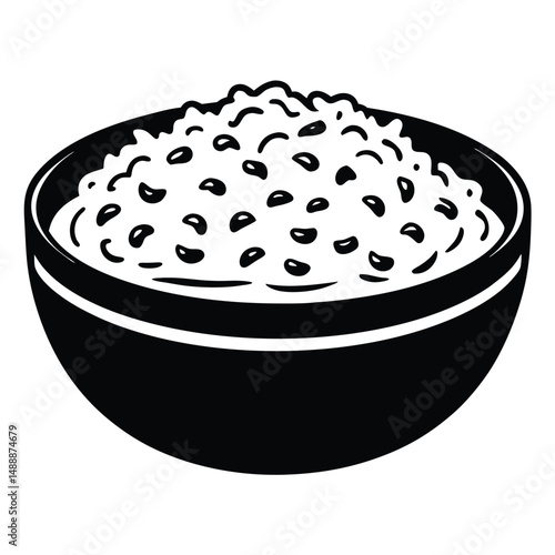 black caviar in a white bowl