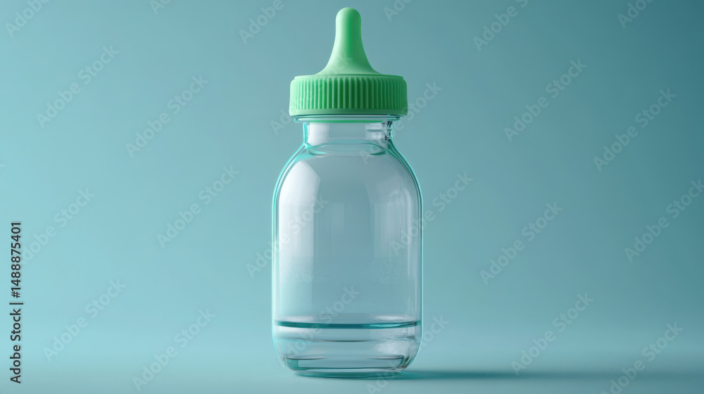 Gentle Nourishment: Glass Baby Bottle with Green Rubber Teat
Gentle Nourishment: Glass Baby Bottle with Green Rubber Teat
