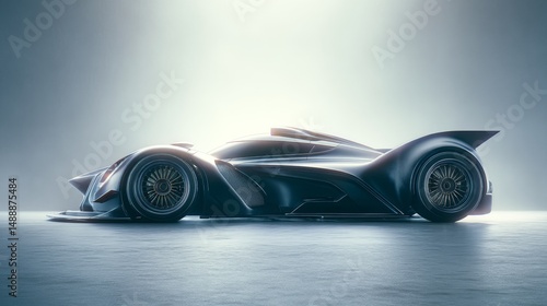 A sleek racing car silhouette captured in dramatic lighting for automotive enthusiasts.