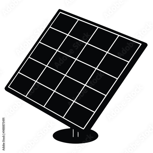 black and white solar panel