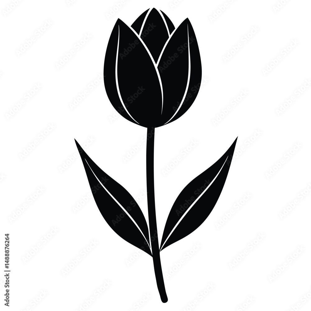 Obraz premium black and white flower