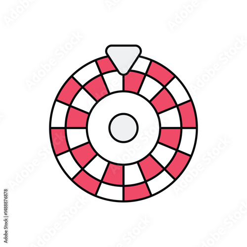 Gambling Wheel Vector icon