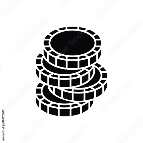 Stack Of Chips Vector icon