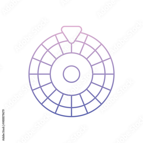 Gambling Wheel Vector icon