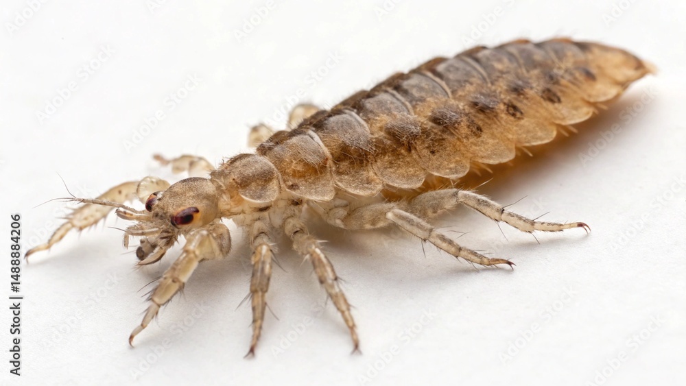 head louse isolated on white background head louse isolated on white background