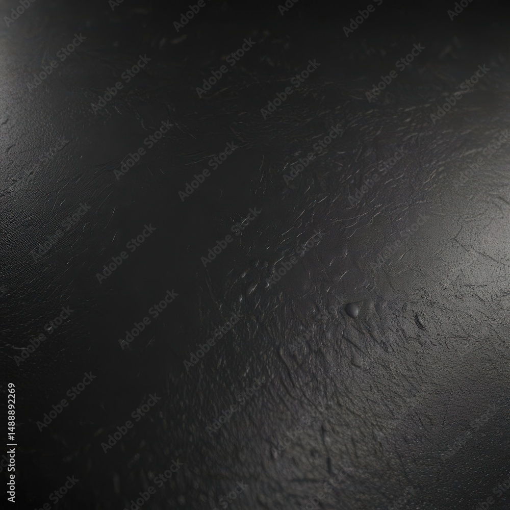 Fototapeta premium Sleek black leather, fine grain detail, subtle shine , macro, background