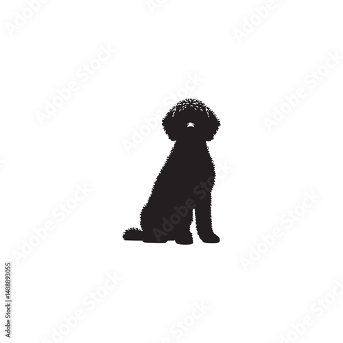 Lagotto Romagnolo Dog Silhouette – A charming outline of this curly-coated truffle hunter, showcasing its compact build, lively posture, and loyal temperament in clean vector form.
