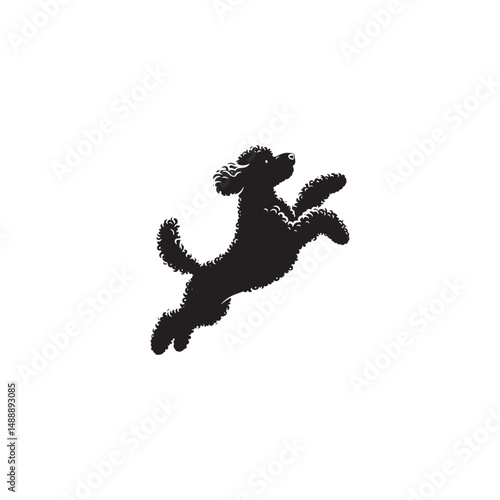 Lagotto Romagnolo Dog Silhouette – A charming outline of this curly-coated truffle hunter, showcasing its compact build, lively posture, and loyal temperament in clean vector form.
