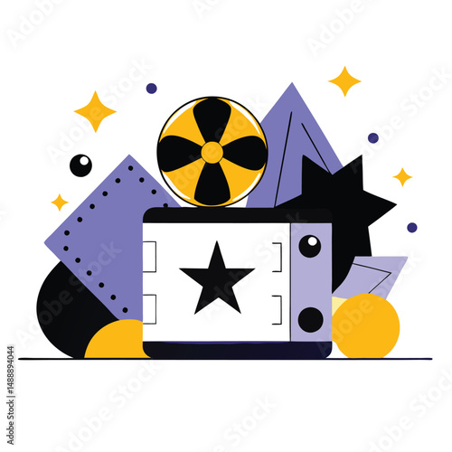 Visual Depiction of the Concept of Lottery Tickets and Potential Winnings