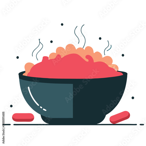 Concept Illustration of a Cheesy Macaroni Delight with Noodles and Melted Goodness