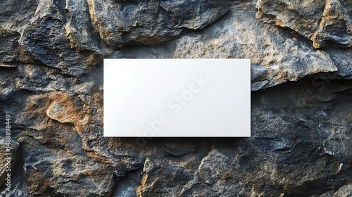 Blank paper on stone background