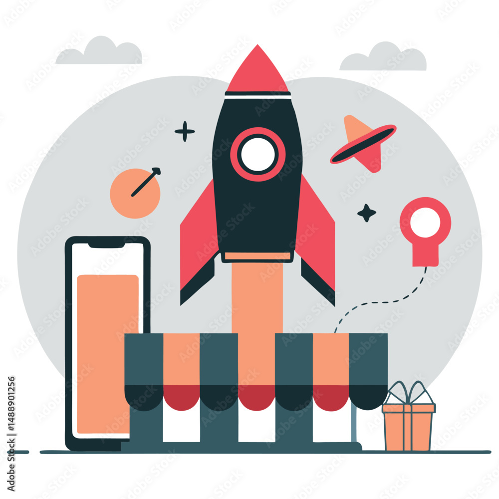 The Future of Market Launch Visualized in a Stunning Concept Illustration The Future of Market Launch Visualized in a Stunning Concept Illustration