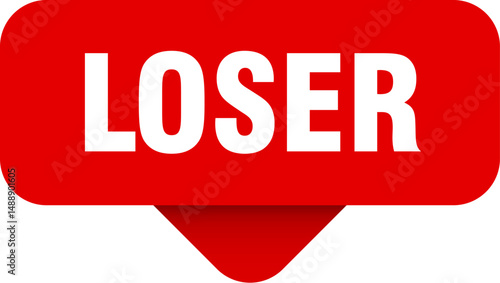 loser sticker. loser sign on transparent background