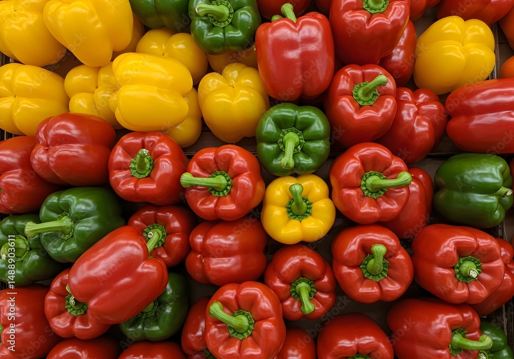 Colorful Bell Pepper Arrangement Colorful Bell Pepper Arrangement