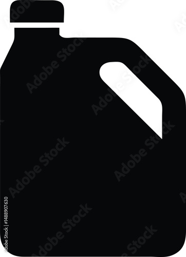 a motor oil container isolated silhouette